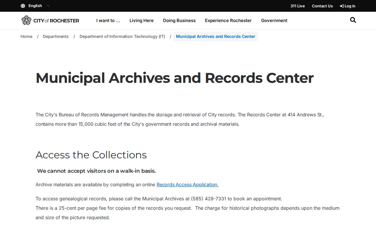 Monroe city directory research route at Rochester Municipal Archives